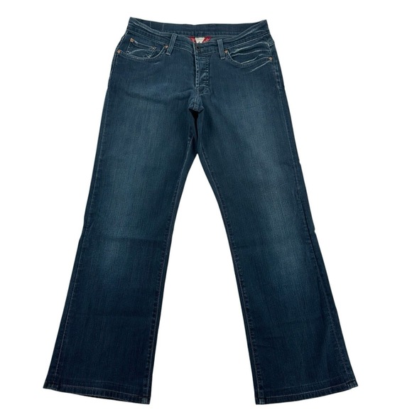Lucky Brand Denim - Lucky Brand Dungarees Button Fly Easy Rider Blue Jeans Bootcut Women Sz 28